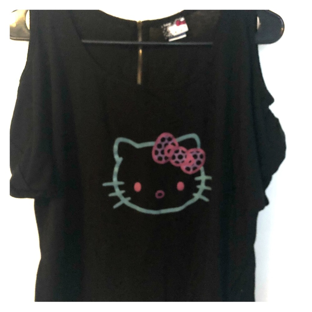 Sanrio Hello kitty short sleeve w/open shoulders